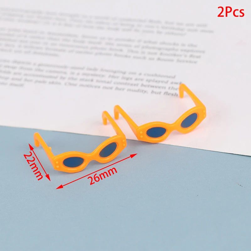 Dollhouse Miniature New Plastic Transparent Eyeglasses For 1/6 Dolls Accessories Mini Eyewear Glasses Doll Sunglasses