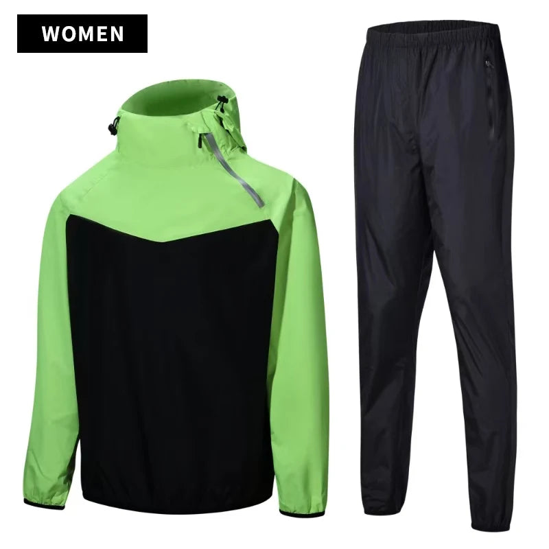 Sauna Suit Unisex Gym Clothing Set Men Full Body Sweating Sportswear Women Boxing Training Running Fitness Weight Loss Tracksuit