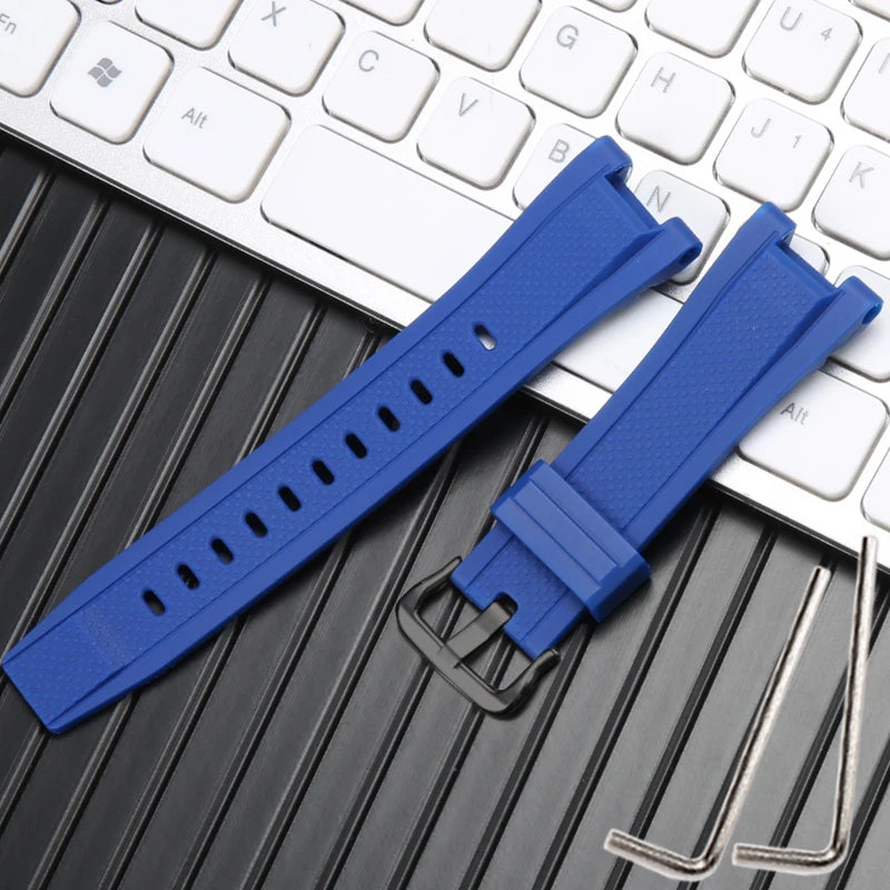 Rubber Strap Suitable for Casio G-Shock GST-B100 W300 210 400G S130 S330 Men's Resin Watch Band Waterproof Watch Accessories