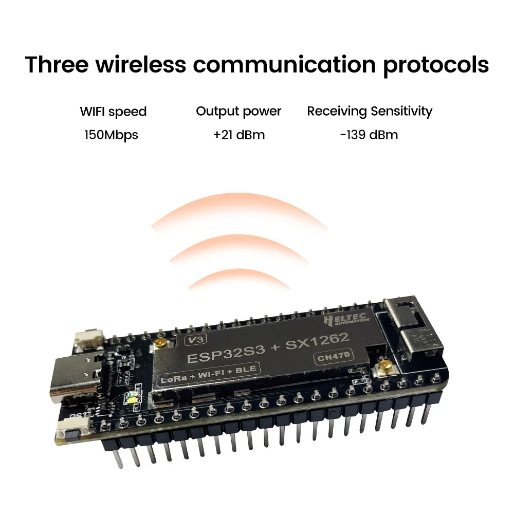 Diymore 433-510MHZ/ 863-928MHZ Wireless stick lite ESP32+LoRa V3 development board compatible with ESP32-S3 node Type - C