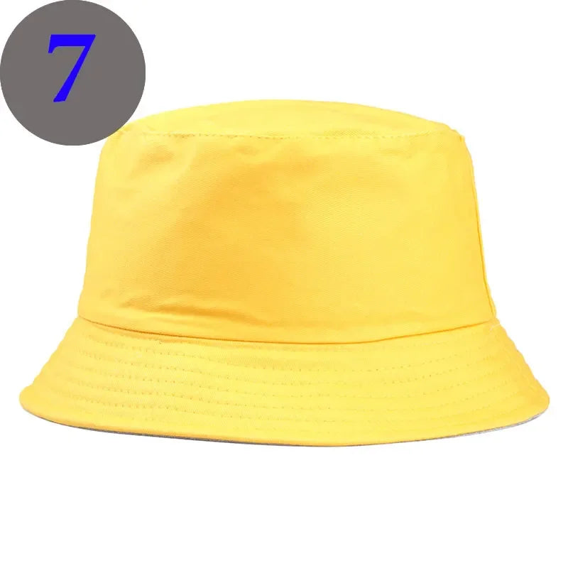 Unisexe Reversible Bucket Hats Man Women Cotton Fisherman Cap Girl Boy Daily Vacation Chapeau Bob Casquette Gorras