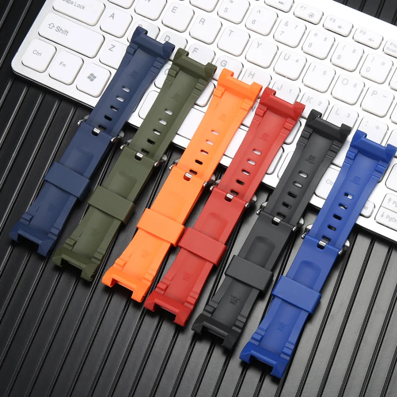 Rubber Strap Suitable for Casio G-Shock GST-B100 W300 210 400G S130 S330 Men's Resin Watch Band Waterproof Watch Accessories