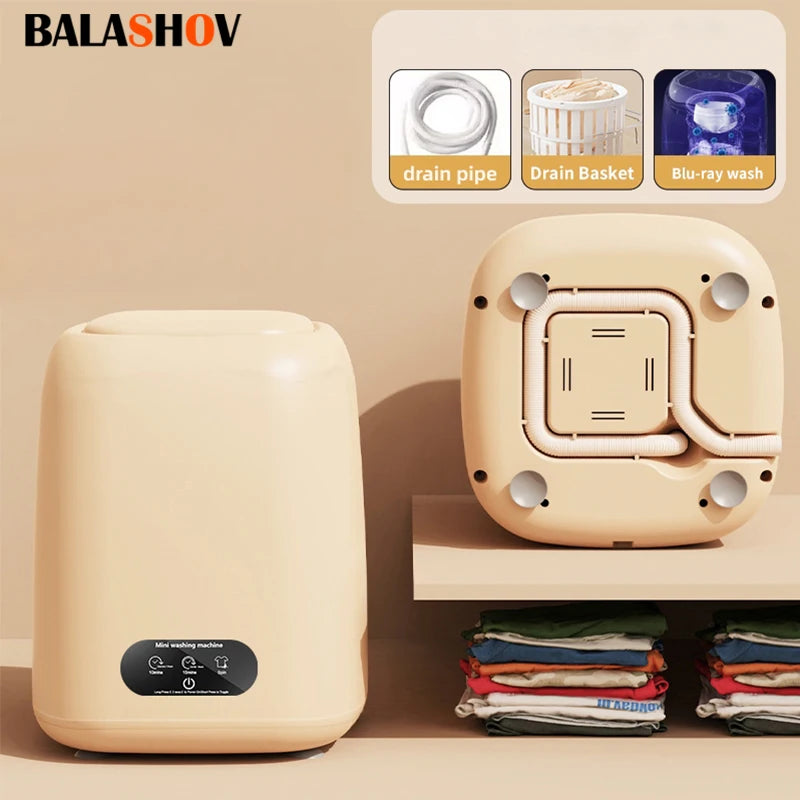 Mini Washing Machine Portable Electric Underwear Laundry Machine Dual-Use Elution ,Decontamination For Travel & Small Household