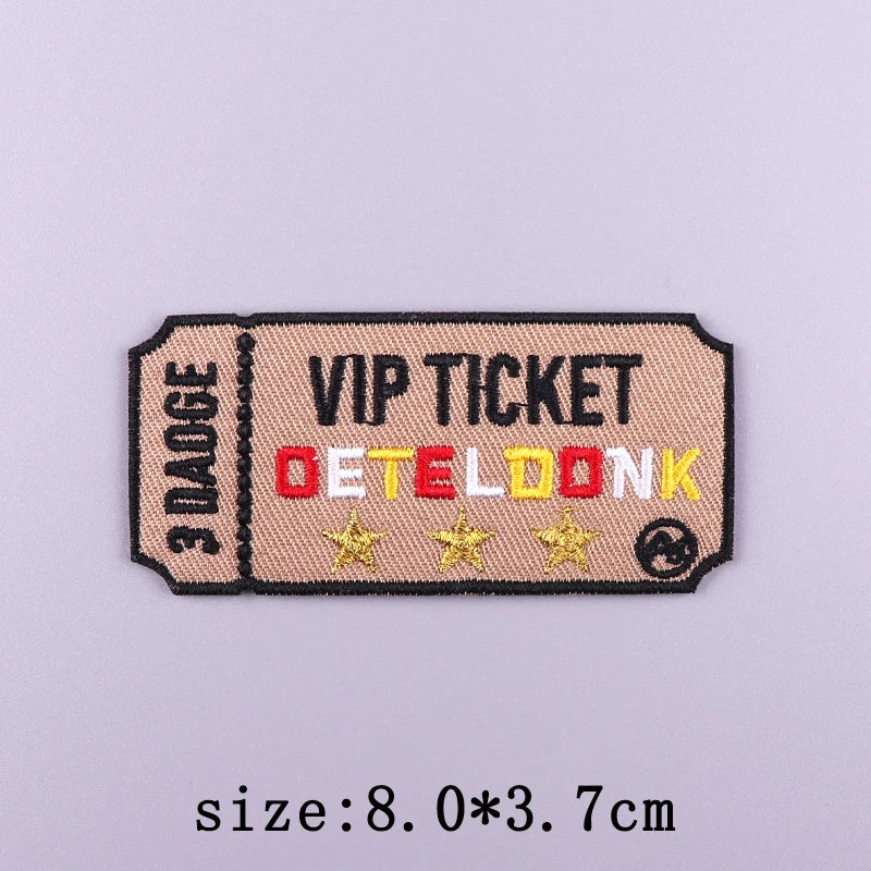 Pink Series Netherland Oeteldonk Emblem Embroidery Patches For Clothing Carnival New Style Oeteldonk Embroidery Patch On Clothes