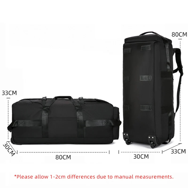 Foldable Traveling Wheeled Bags Unisex Universal Travel Bag with Wheel Large Capacity Luggage Storage Handbag Waterproof XM135