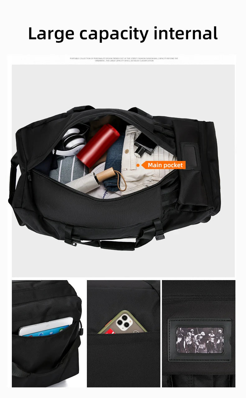 Foldable Traveling Wheeled Bags Unisex Universal Travel Bag with Wheel Large Capacity Luggage Storage Handbag Waterproof XM135