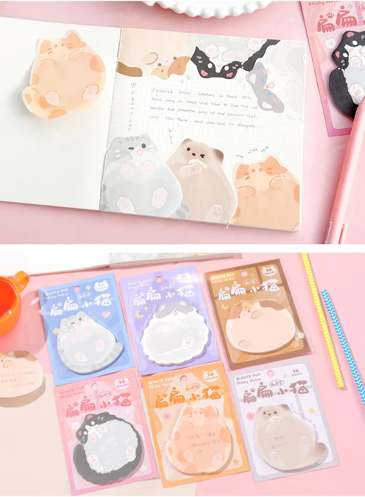 Kitten Series Convenient Stickers Korean Cute Pet Cat Student Leave A Message N Times Posted Sticky Notes  Stationery  Kawaii