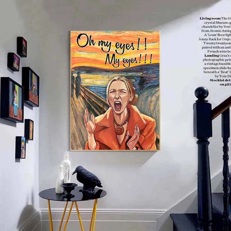 TV Show Friends Phoebe Buffay Oh My Eyes Funny Poster Canvas Painting Wall Art Prints for Living Room Salon Home Decor