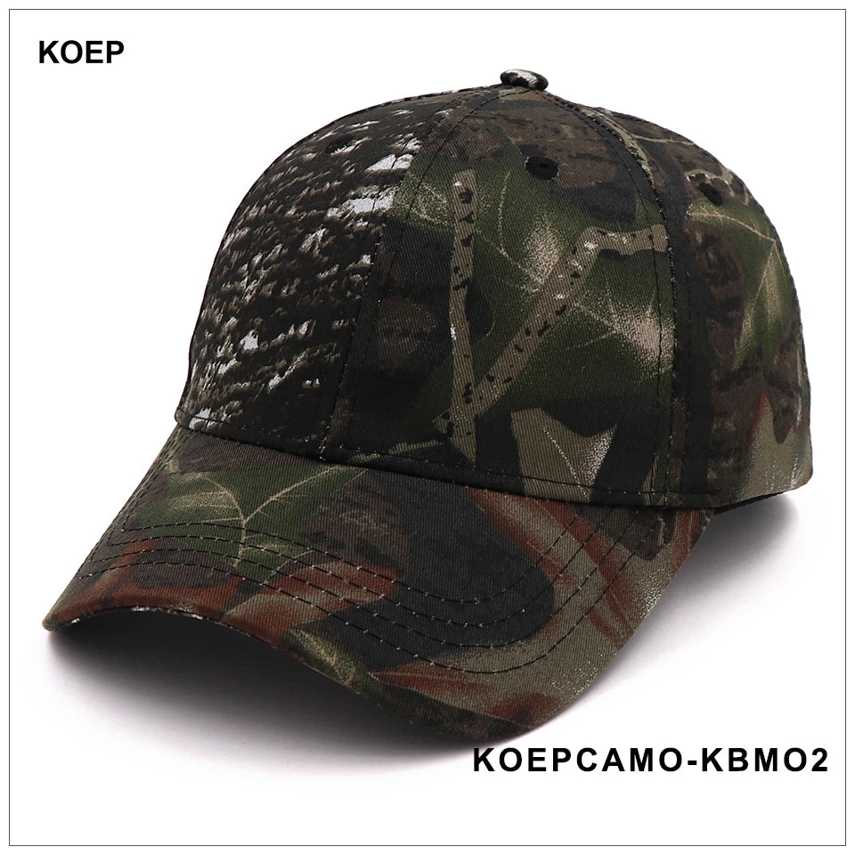 KOEP New Outdoor Jungle Fishing Baseball Hat Cap Man Camouflage Hunting Hat Casquette Bone Cotton Rucker Camo Snapback Dad Caps