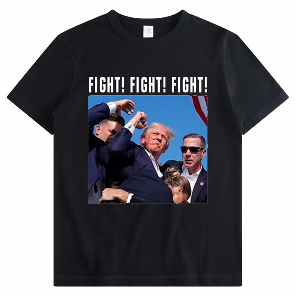 T-shirt de la gastronomie Donald Trump pour hommes et femmes, t-shirts College Assassinated, haut drôle, manches courtes, été