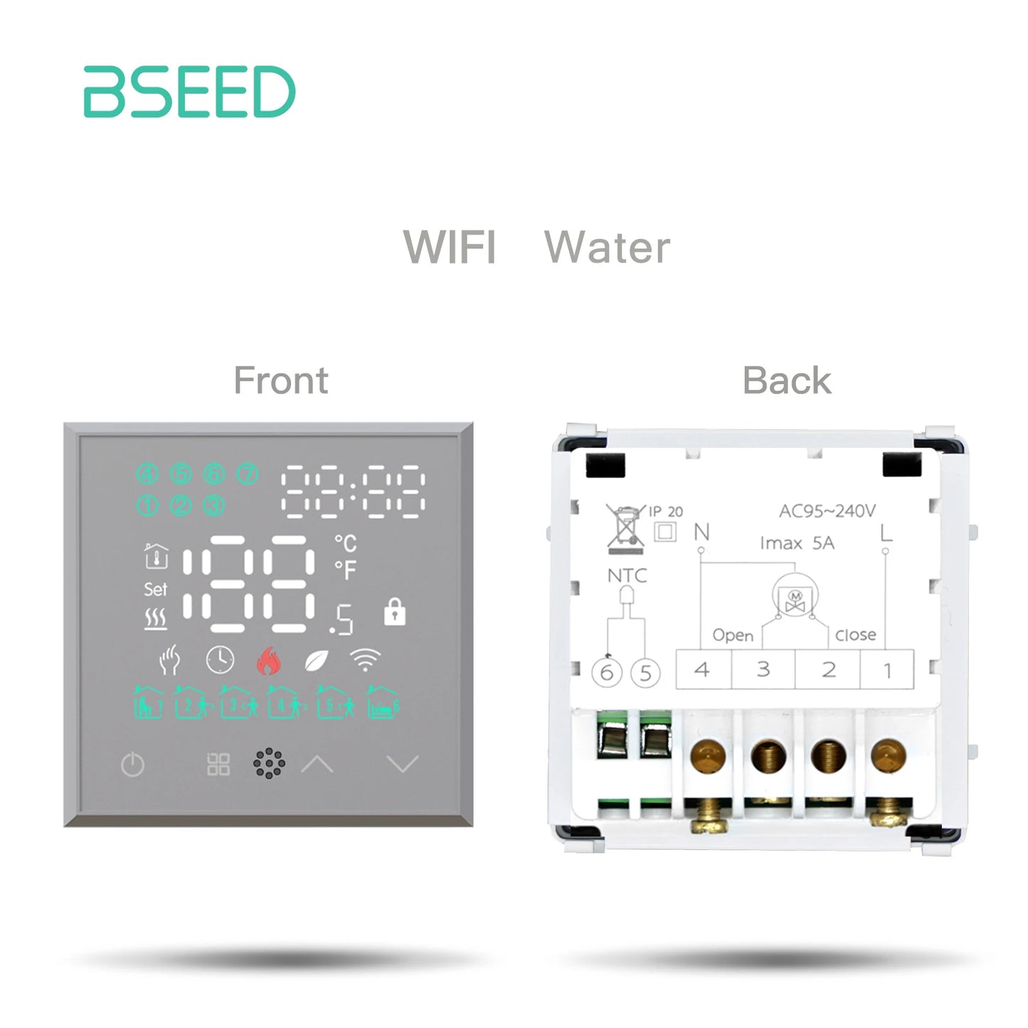 Bseed EU Standard The Base Of Wifi Touch Switch Function 1/2/3Gang  AC110~240V APP Control Wall Light Switch Without Glass Panel