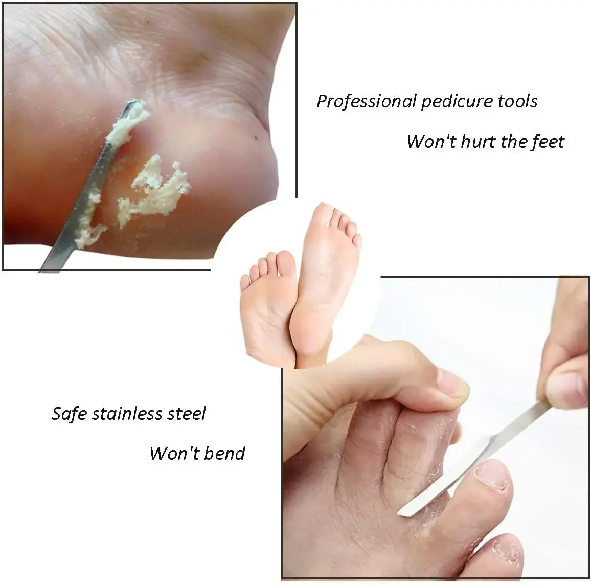 Pedicure Knife Tools Professional Stainless Steel Foot Scrubber Dead Skin Remover Remove Dead Skin  Scraping Pedicure Tools