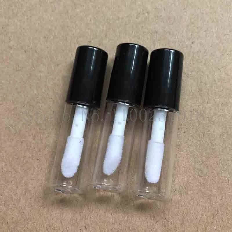 1.2ml Rose Gold Lipstick Bottle Lipgloss Sample Container DIY Wholesale Lip Gloss Tubes Cosmetic with Silver Gold Black Cap