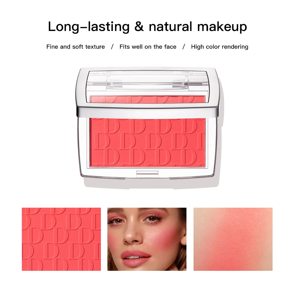 Matte Natural Cheek Tint Blush Palette Face Contouring Face Blusher Single Waterproof Matte Peach Rouge Contour Shadow Palette M