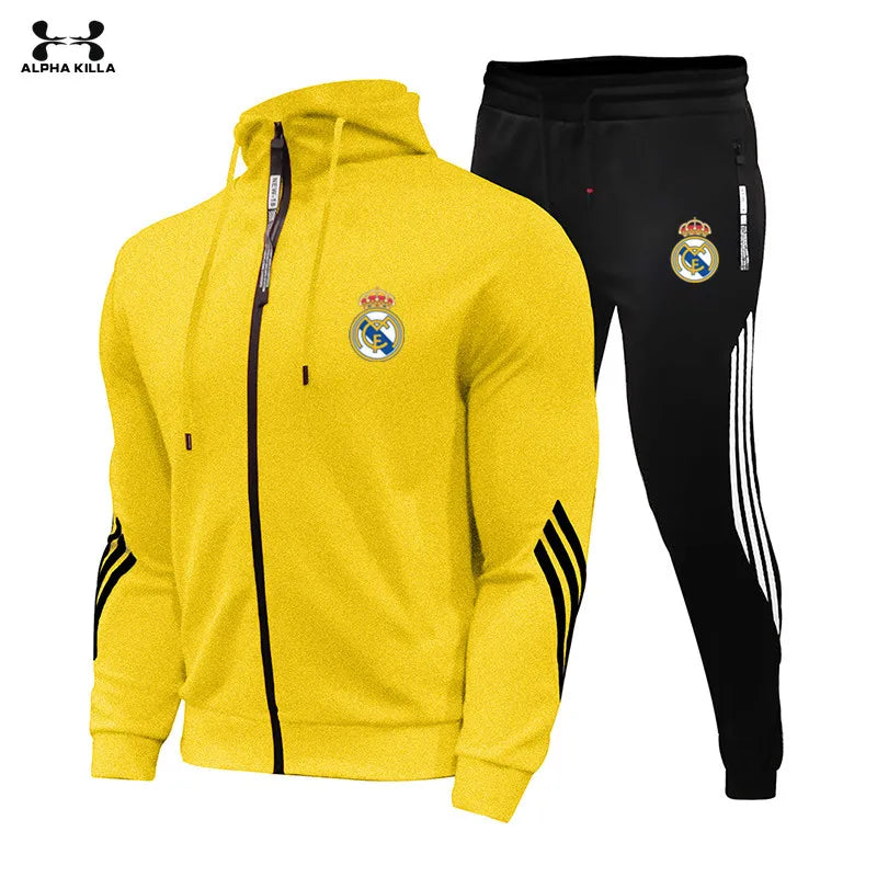 2025  New  Atmosphere Spring And  Autumn  Men's  Sports Suit Sportswear 2 Men's Sweatshirt + Pants Men's  Street Wear  Suit Coat