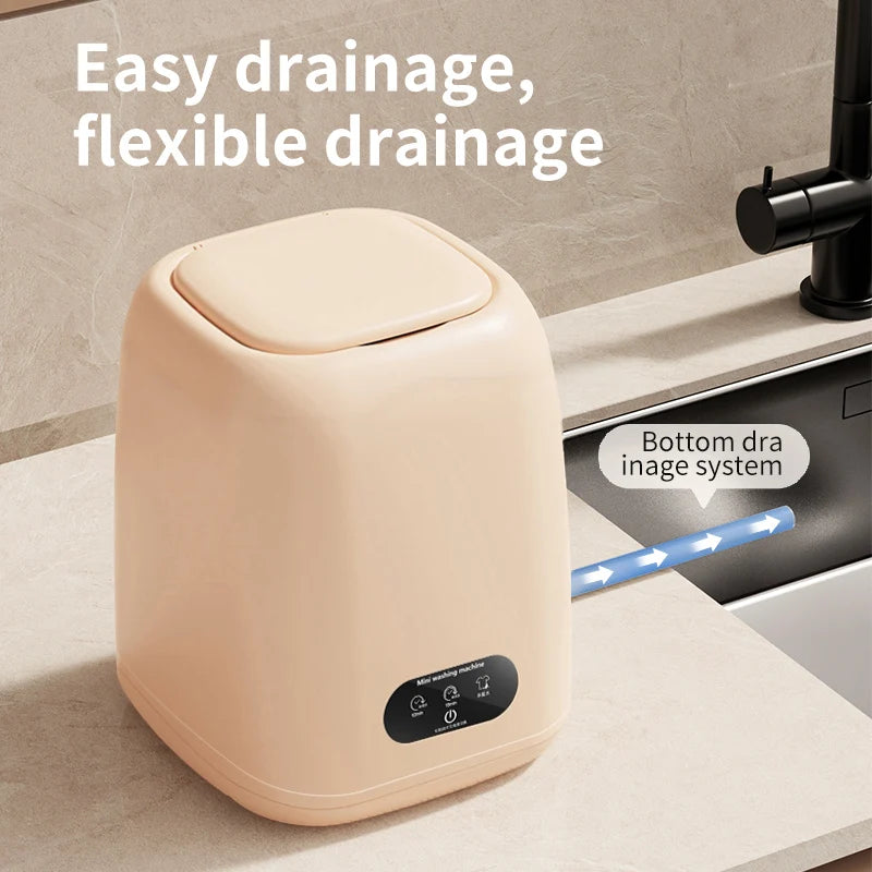 Mini Washing Machine Portable Electric Underwear Laundry Machine Dual-Use Elution ,Decontamination For Travel & Small Household