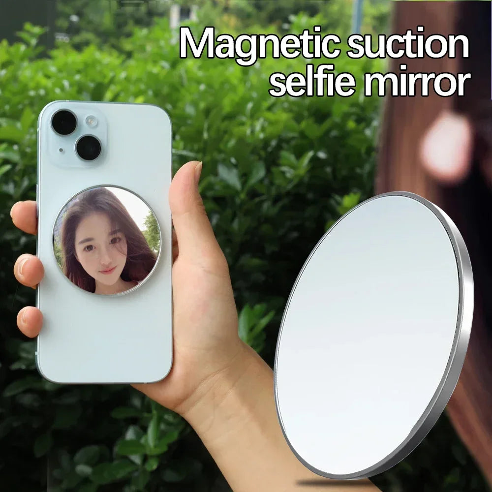 Magnetic Phone Selfie Mirror for Magsafe IPhone 15 Pro Max Cellphone Back Camera Mirror for Wide Angle Selfie Vlogging Video