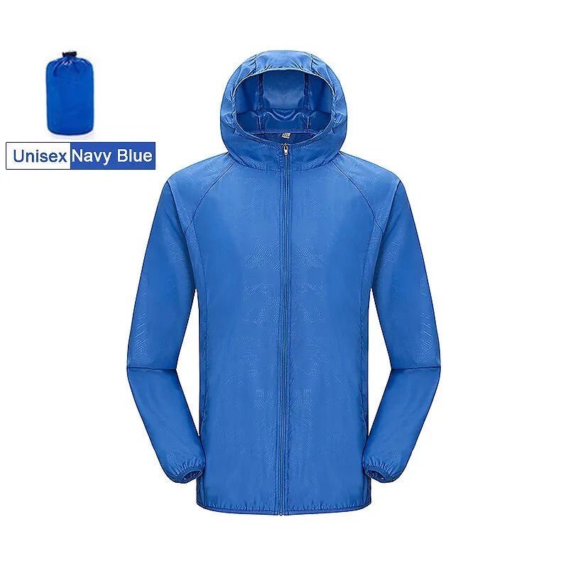 LNGXO Unisex Hiking Jacket Men Women Waterproof Quick Dry Camping Windbreaker Trekking Fishing Rain Coat Outdoor Anti UV Clothes