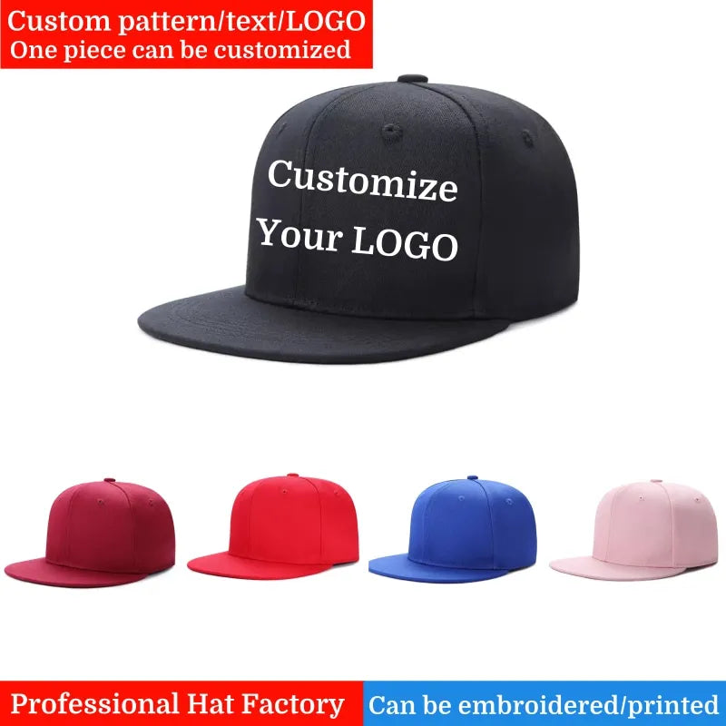 Custom Logo Springback Cap Embroidery Baseball Caps Team Personalized Hats Design Sorority Cap Gift Men Women Hip Hop Hat