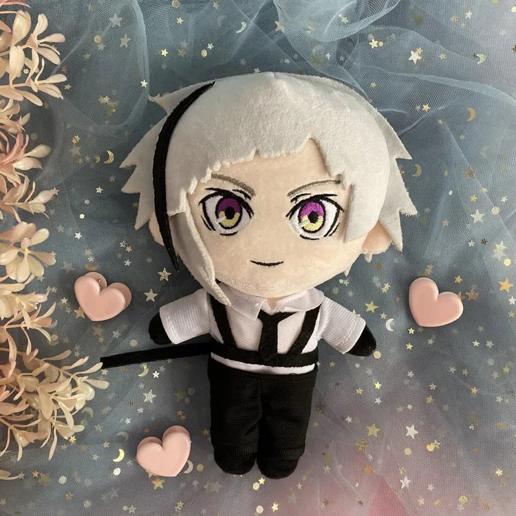 Kawaii 20cm Anime Stray Dogs Osamu Dazai Nakahara Chuuya Ryunosuke Akutagawa Plush Doll Toy Kids Gifts