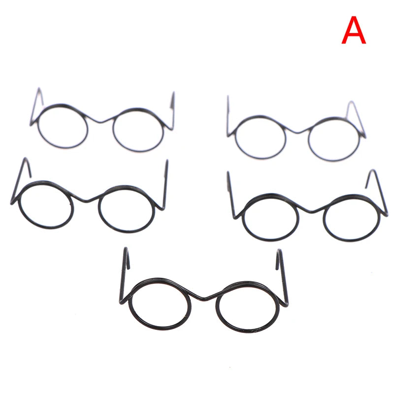 Dollhouse Miniature New Plastic Transparent Eyeglasses For 1/6 Dolls Accessories Mini Eyewear Glasses Doll Sunglasses