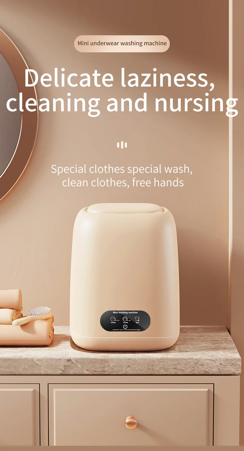 Mini Washing Machine Portable Electric Underwear Laundry Machine Dual-Use Elution ,Decontamination For Travel & Small Household