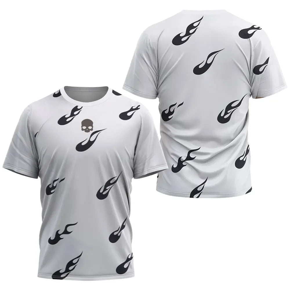 T-shirt de tennis à séchage rapide Skull pour hommes, t-shirt d'entraînement de tennis, haut de sport d'été, nouveau, haute qual