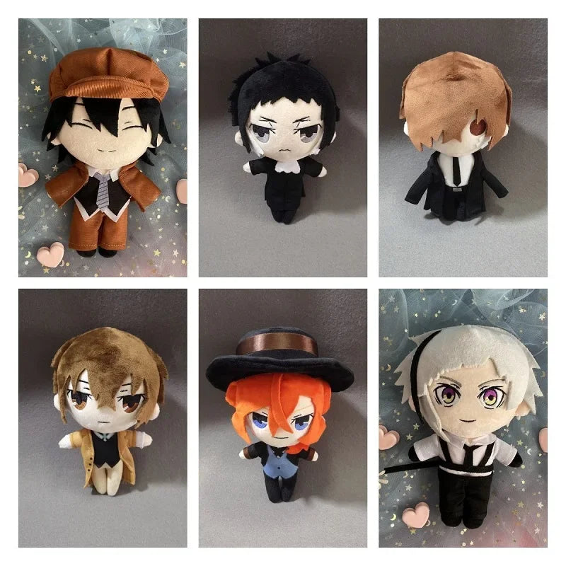 Kawaii 20cm Anime Stray Dogs Osamu Dazai Nakahara Chuuya Ryunosuke Akutagawa Plush Doll Toy Kids Gifts