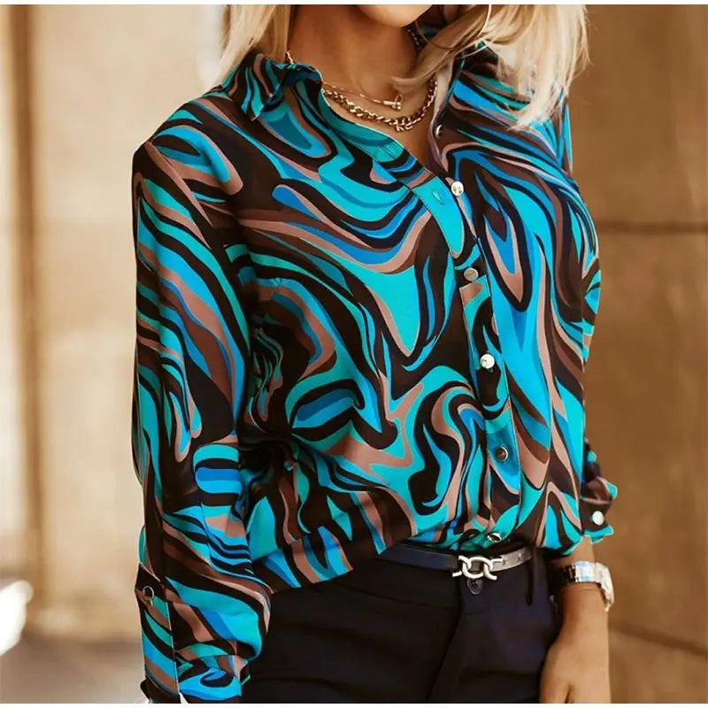 Vintage Blouse Shirt Silk Tops Elegant Long Sleeve Loose Womens Blouses Camisas De Mujer Spring Autumn Streetwear Women Clothes