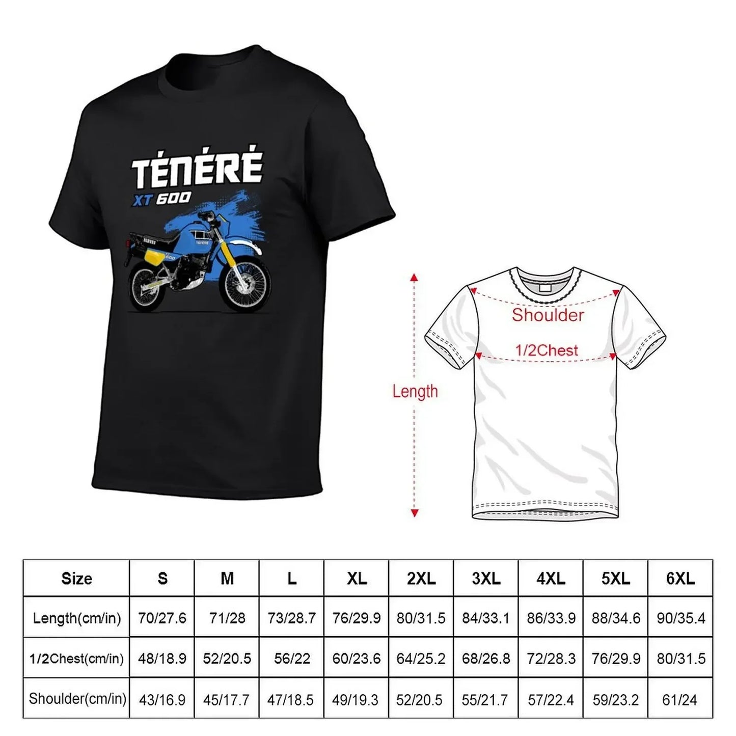 T-shirt Tenere Countfemale pour hommes, haut élégant, vêtements décontractés, grande taille, été