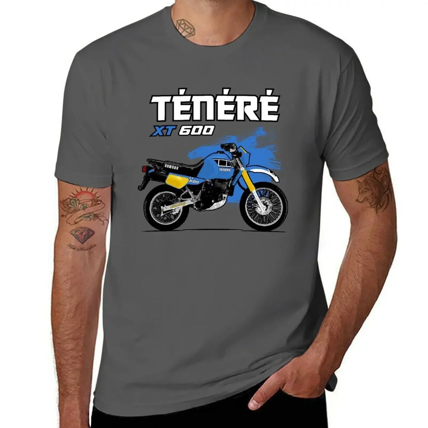 T-shirt Tenere Countfemale pour hommes, haut élégant, vêtements décontractés, grande taille, été