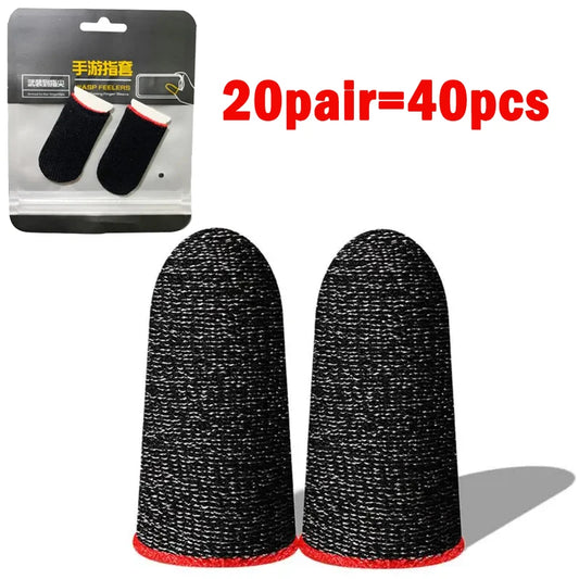 20/40pcs For PUBG Gaming Finger Sleeve Breathable Fingertips Sweatproof Anti-slip Fingertip Cover Thumb Gloves For Mobile Phone