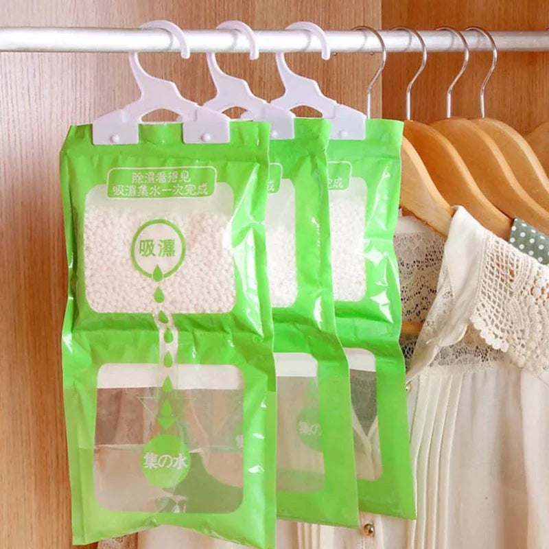 1/5/10pcs Wardrobe Dehumidification Bag Mildew Proof And Moisture Proof Hanging Clothes Drying And Moisture Absorbing Bag