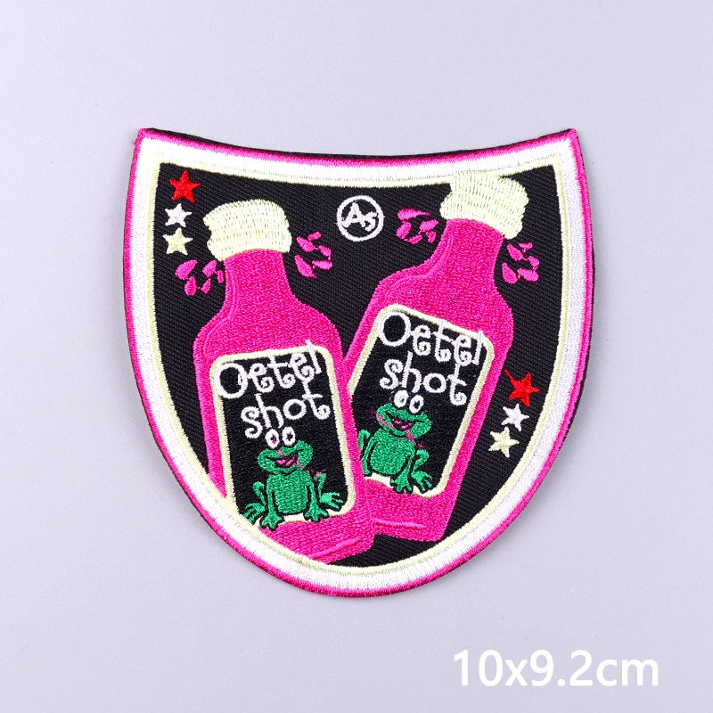 Pink Series Netherland Oeteldonk Emblem Embroidery Patches For Clothing Carnival New Style Oeteldonk Embroidery Patch On Clothes