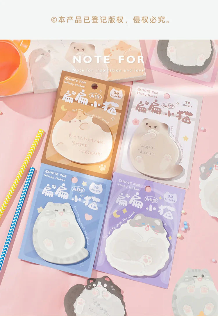 Kitten Series Convenient Stickers Korean Cute Pet Cat Student Leave A Message N Times Posted Sticky Notes  Stationery  Kawaii