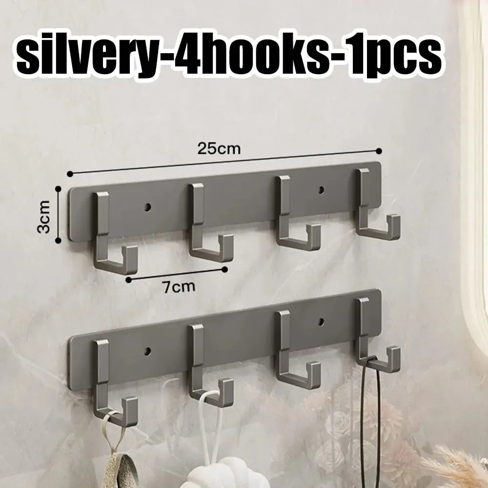 Wholesale of door hooks, space aluminum, non perforated bathroom hooks, bedroom storage, clothes hanger hooks, wall clothes hook