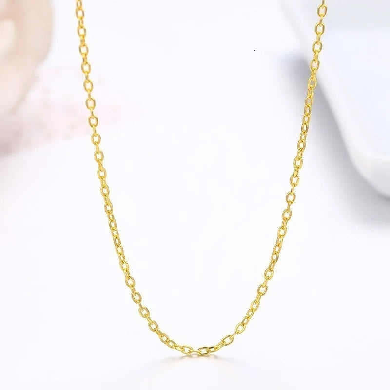 Thin 925 Sterling Silver Cross Chain Adjustable Necklace Choker Necklaces Women Girls Jewelry Collier Kolye Ketting 45cm-60cm