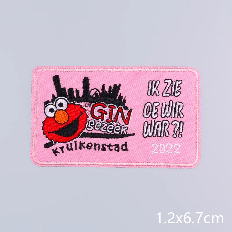 Pink Series Netherland Oeteldonk Emblem Embroidery Patches For Clothing Carnival New Style Oeteldonk Embroidery Patch On Clothes