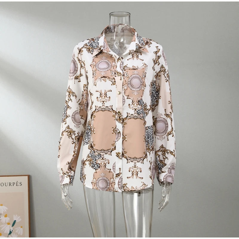 Vintage Blouse Shirt Silk Tops Elegant Long Sleeve Loose Womens Blouses Camisas De Mujer Spring Autumn Streetwear Women Clothes