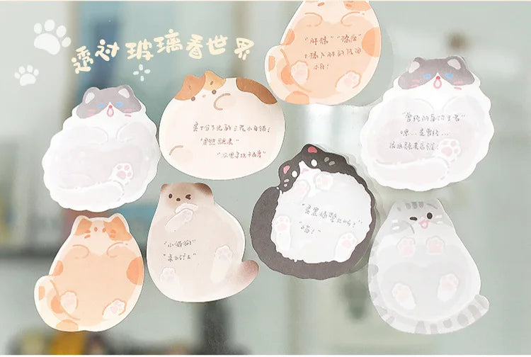 Kitten Series Convenient Stickers Korean Cute Pet Cat Student Leave A Message N Times Posted Sticky Notes  Stationery  Kawaii