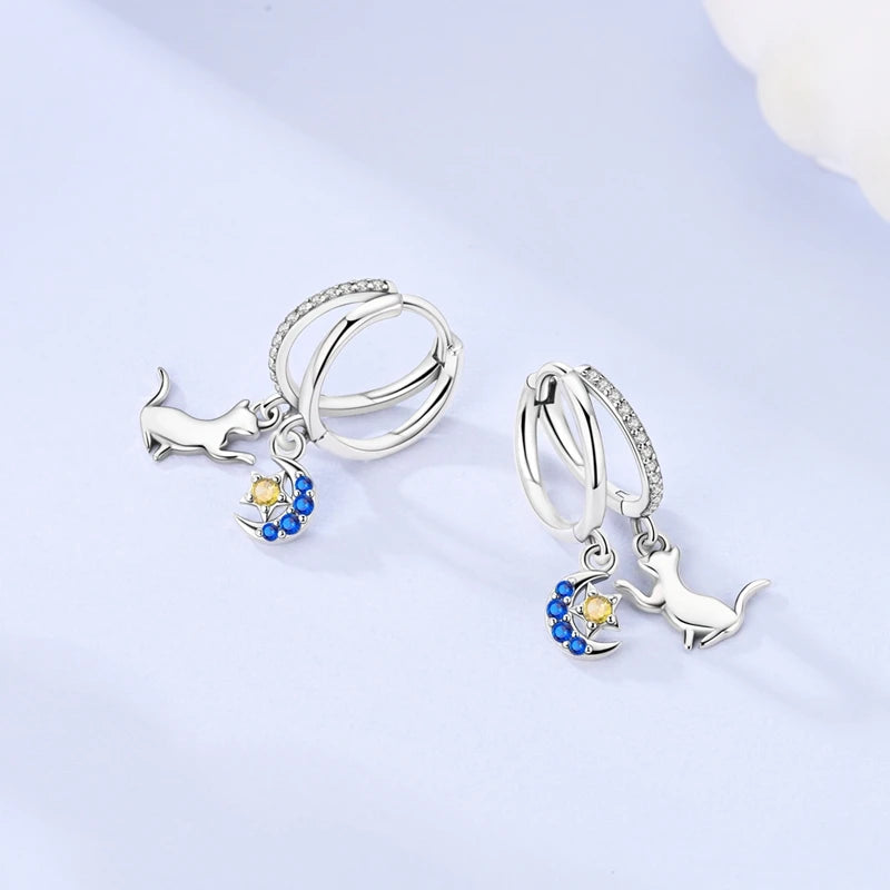 925 Sterling Silver Classic Round Hoop Earrings Zirconia U Shape Love Heart Geometric Earrings For Women Luxury Jewelry Gift