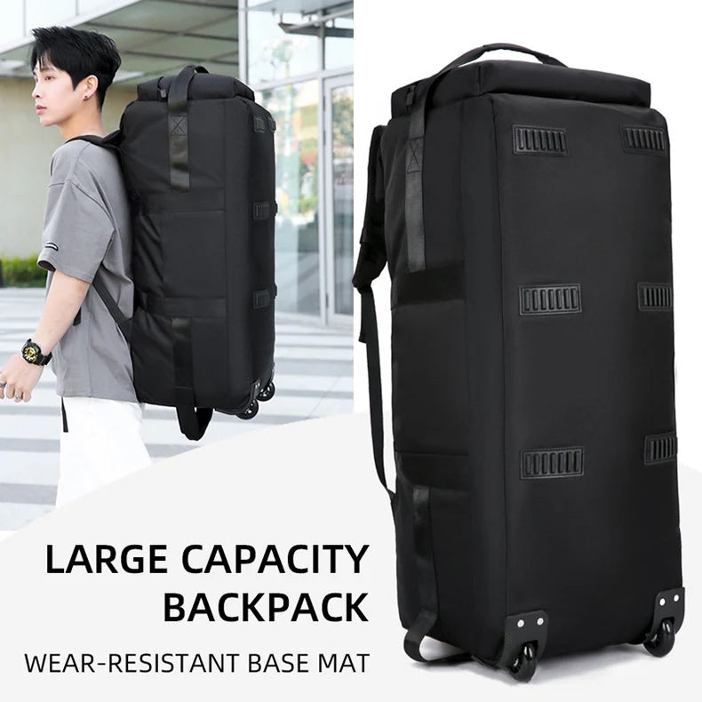 Foldable Traveling Wheeled Bags Unisex Universal Travel Bag with Wheel Large Capacity Luggage Storage Handbag Waterproof XM135