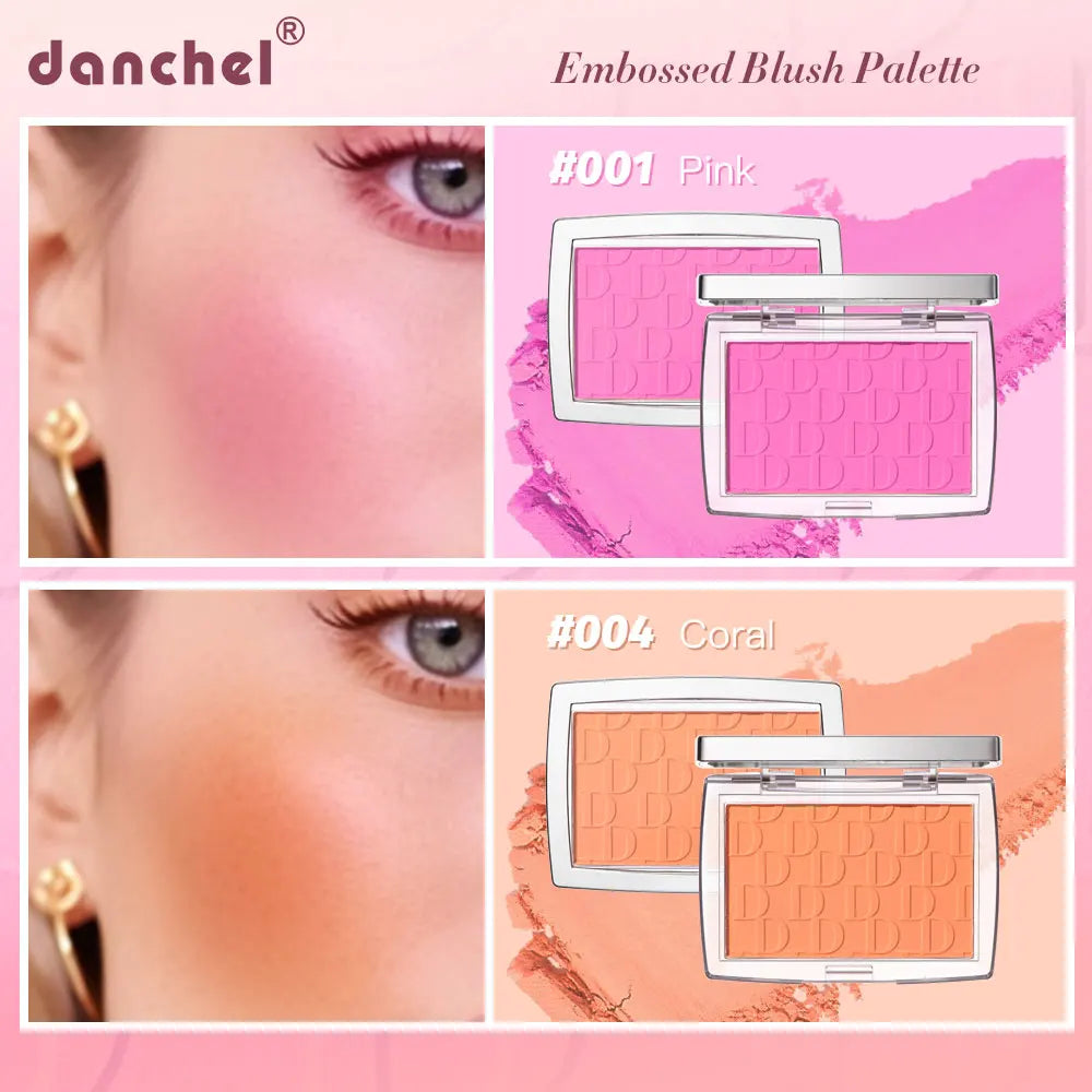 Matte Natural Cheek Tint Blush Palette Face Contouring Face Blusher Single Waterproof Matte Peach Rouge Contour Shadow Palette M