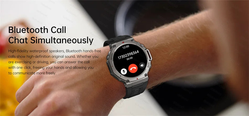 New GPS Smart Watch 1.43” HD AMOLED Display Built-in GPS Bluetooth Calls Waterproof swim Compass GPS Sports Smartwatch for Men