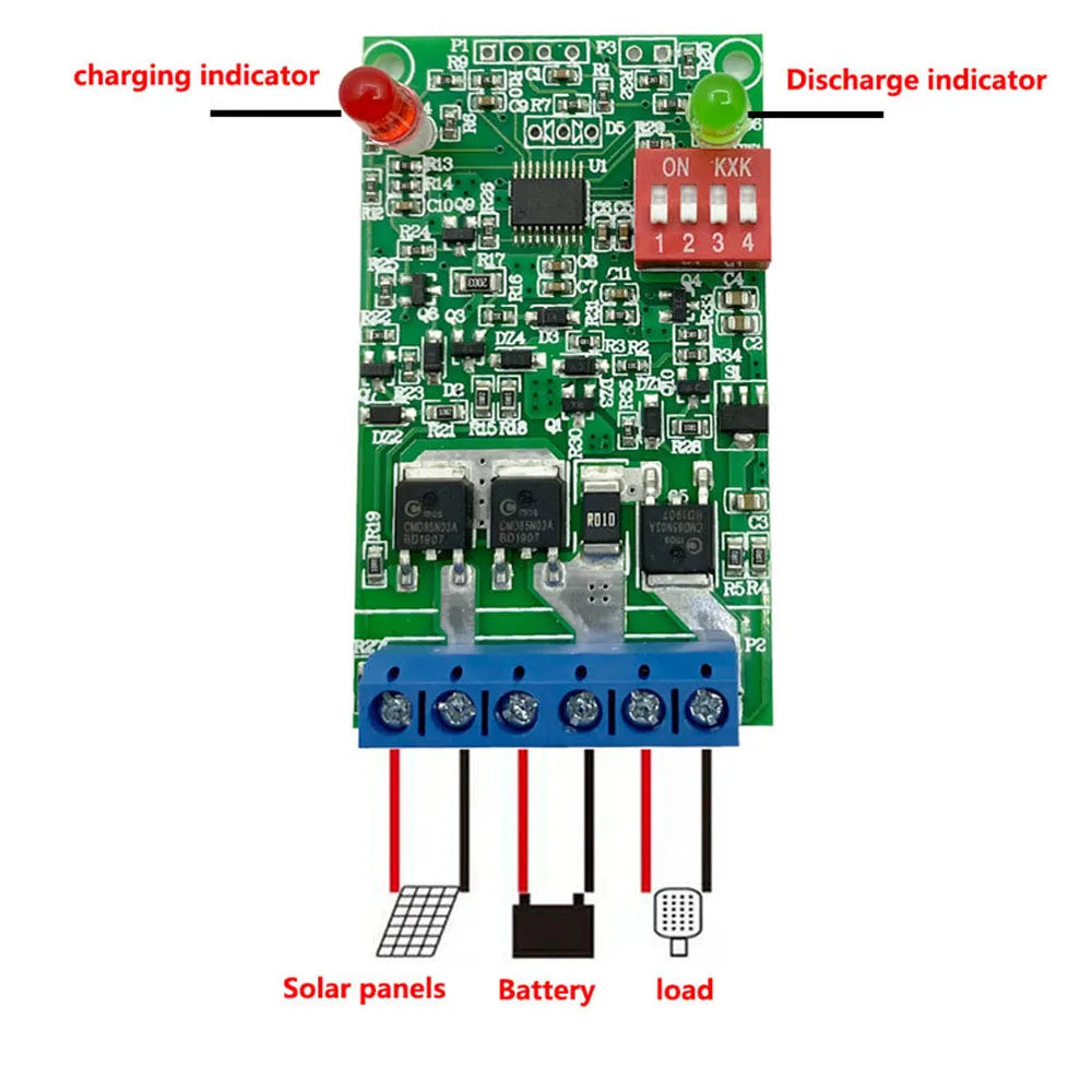 3.7V 7.4V 11.1V Lithium Battery Solar Lawn Light Circuit Board Solar Light Controller Control Board 3A