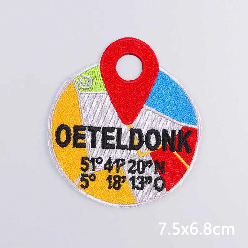 Pink Series Netherland Oeteldonk Emblem Embroidery Patches For Clothing Carnival New Style Oeteldonk Embroidery Patch On Clothes