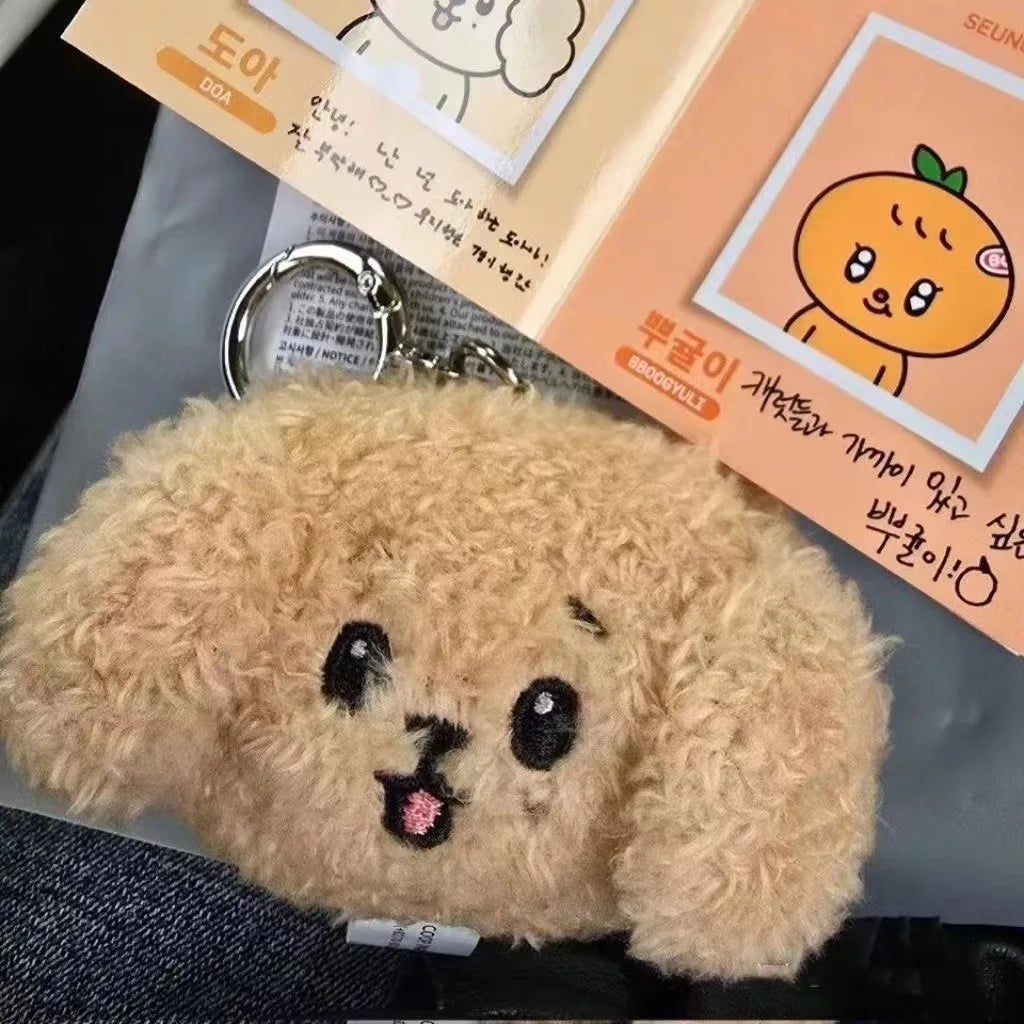 Kpop 17 Plush Keyring Bag Charm Pendant JEONGHAN JOSHUA JUN WONWOO HOSHI Idol Cute Animals Face Keychains