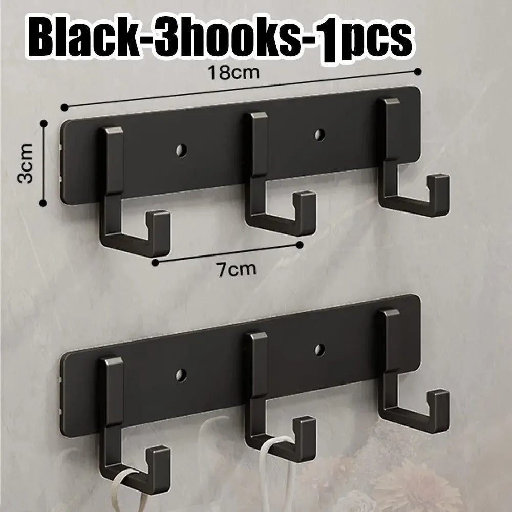 Wholesale of door hooks, space aluminum, non perforated bathroom hooks, bedroom storage, clothes hanger hooks, wall clothes hook