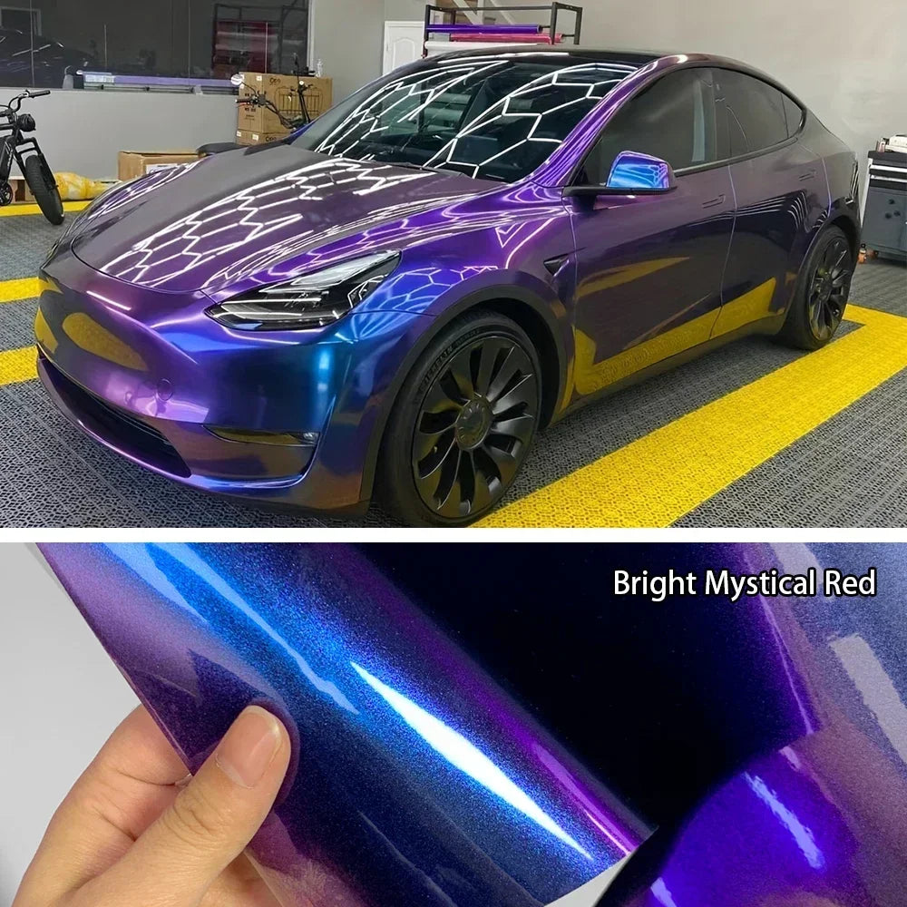 Car Stickers Glossy Matt Chameleon Vinyl Wrap Film Waterproof Sticker Automobiles Motorcycle Body Tuning Decaration Stickers