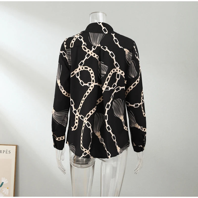 Vintage Blouse Shirt Silk Tops Elegant Long Sleeve Loose Womens Blouses Camisas De Mujer Spring Autumn Streetwear Women Clothes